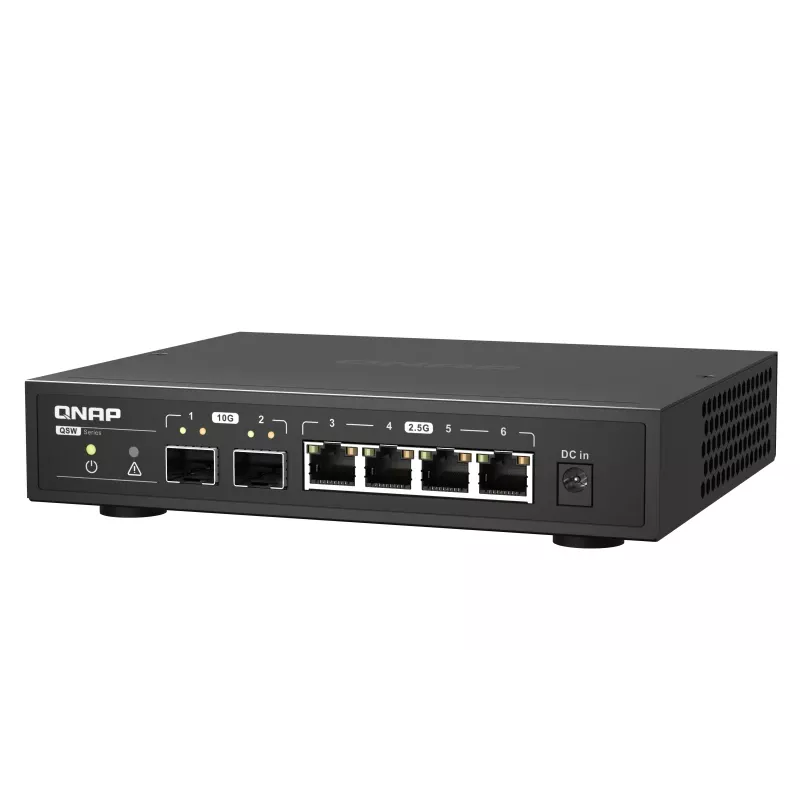 Tinklo jungiklis QNAP QSW-2104-2S nevaldomas 2.5G Ethernet juodas