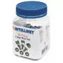 Cage veržlių rinkinys INTELLINET 711081 — plastikiniai korpusai, sidabrinė spalva, montavimo rinkinys, 10 g