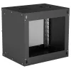 Sieninis tinklo stovas 9U INTELLINET 19 colių (540×487×400 mm) juodas, stiklinės durys, IP20