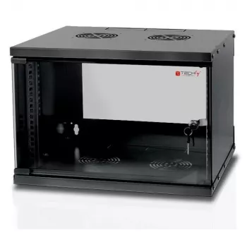 Techly sieninis stovo spintos korpusas 19 inch 6U D320 juodas surinktas I-CASE EL-1006B32