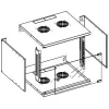 Techly sieninis stovo spintos korpusas 19 inch 6U D320 juodas surinktas I-CASE EL-1006B32