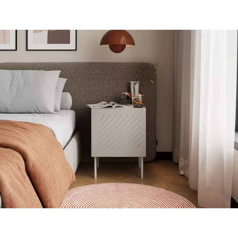 Naktinis staliukas Cama meble SIENA 44,5×40×59 cm, kašmyro matinis, MDF ir medžio drožlių plokštė, 2 vnt.