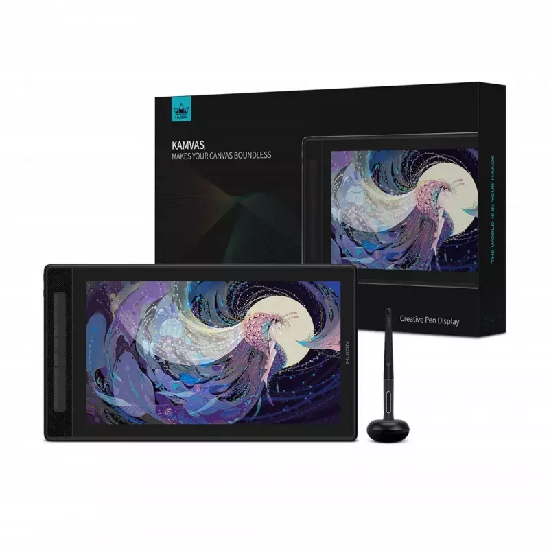 Grafinė planšetė HUION Kamvas Pro 16 GT1602 15,8 colio 2,5K IPS ekranas, 8192 slėgio lygiai, 8 programuojami klavišai, USB-C/HDMI