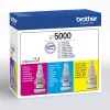 Rašalo kasečių rinkinys Brother BT-5000C suderinamas, 3 spalvų rinkinys (žydra, rausvai raudona, geltona), 3 vnt., 48,8 ml, 5000 puslapių