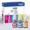 Rašalo kasečių rinkinys Brother BT-5000C suderinamas, 3 spalvų rinkinys (žydra, rausvai raudona, geltona), 3 vnt., 48,8 ml, 5000 puslapių