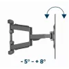 Gembird WM-75ST-01 sieninis laikiklis televizoriui 32–75 colių, VESA 600x400, 45,5 kg, reguliuojamas 4,9–49,1 cm, pakreipimas -5°–8°