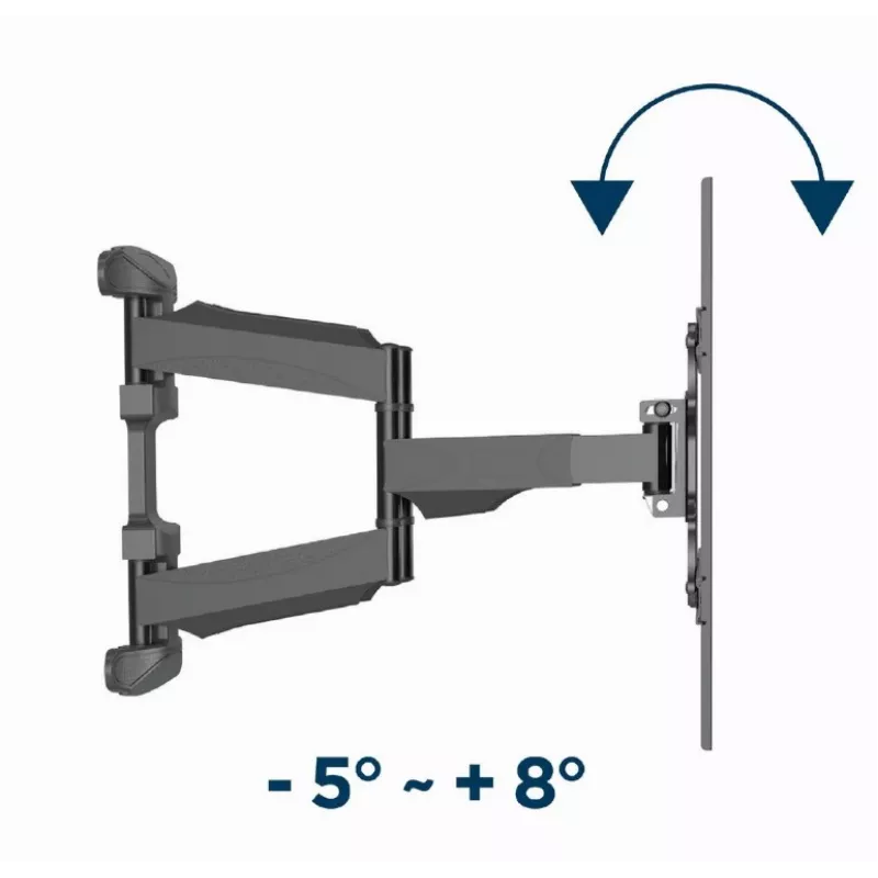 Gembird WM-75ST-01 sieninis laikiklis televizoriui 32–75 colių, VESA 600x400, 45,5 kg, reguliuojamas 4,9–49,1 cm, pakreipimas -5°–8°