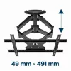 Gembird WM-75ST-01 sieninis laikiklis televizoriui 32–75 colių, VESA 600x400, 45,5 kg, reguliuojamas 4,9–49,1 cm, pakreipimas -5°–8°