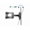Gembird WM-70ST-01 sieninis TV laikiklis 37–70 colių, pakreipimas 0° iki -20°, pasukimas ±60°, VESA 200×200–600×400, max 35 kg, juodas
