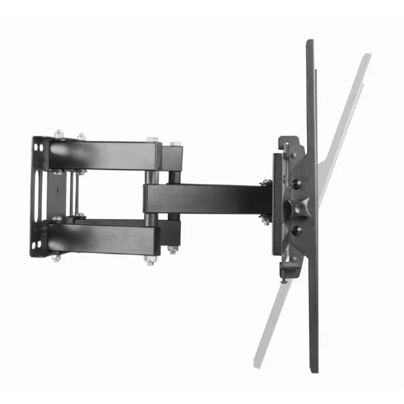 Gembird WM-70ST-01 sieninis TV laikiklis 37–70 colių, pakreipimas 0° iki -20°, pasukimas ±60°, VESA 200×200–600×400, max 35 kg, juodas