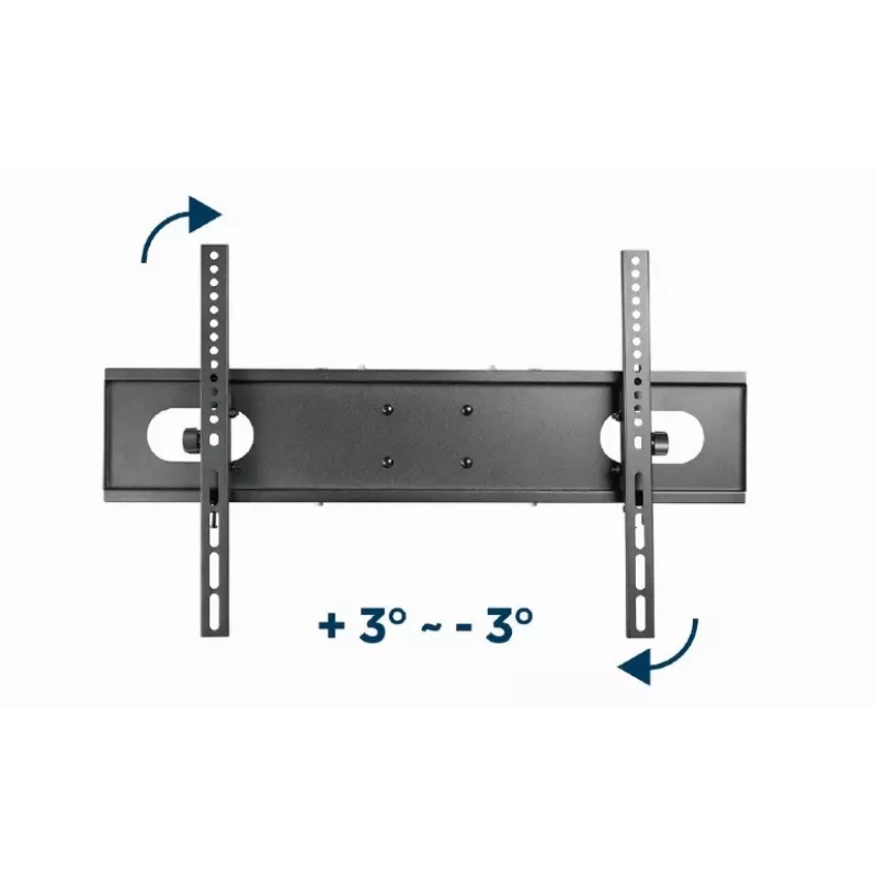 Gembird WM-70ST-01 sieninis TV laikiklis 37–70 colių, pakreipimas 0° iki -20°, pasukimas ±60°, VESA 200×200–600×400, max 35 kg, juodas