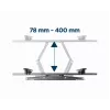 Gembird WM-70ST-01 sieninis TV laikiklis 37–70 colių, pakreipimas 0° iki -20°, pasukimas ±60°, VESA 200×200–600×400, max 35 kg, juodas