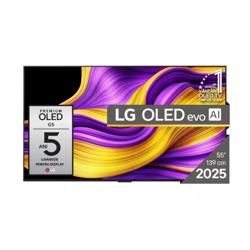 LG OLED evo AI OLED55G51LW televizorius 139,7 cm (55 colių) 4K Ultra HD Smart TV Wi-Fi juodas
