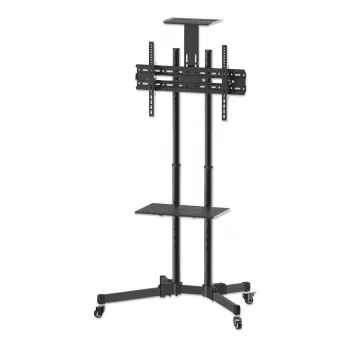Mobilus TV ir monitoriaus stovas MANHATTAN 461238, juodas, aukštis 1803 mm, VESA 200x200–600x400, max 50 kg