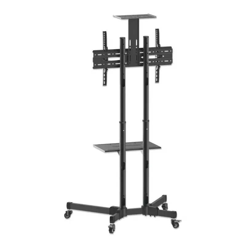 Mobilus TV ir monitoriaus stovas MANHATTAN 461238, juodas, aukštis 1803 mm, VESA 200x200–600x400, max 50 kg