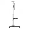 Mobilus TV ir monitoriaus stovas MANHATTAN 461238, juodas, aukštis 1803 mm, VESA 200x200–600x400, max 50 kg