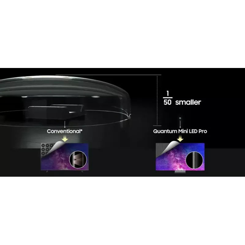 Televizorius Samsung 75 col. Neo QLED QN85F 4K UHD, Neo QLED, 3840×2160, Tizen, Wi‑Fi, HDMI×4, 75 col. (189 cm), sidabrinis