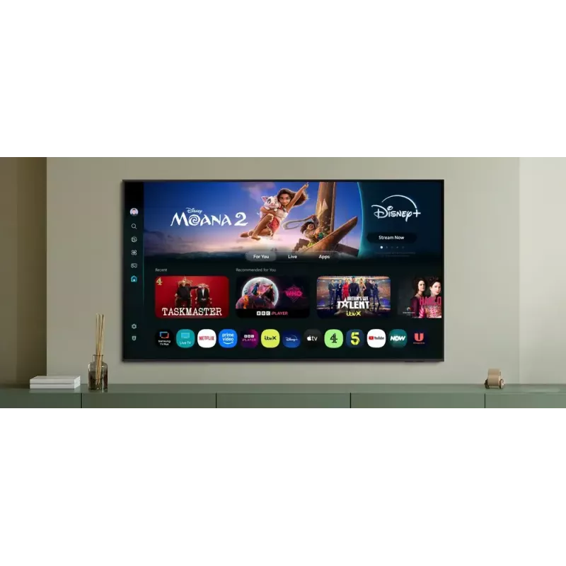 Televizorius Samsung 75 col. Neo QLED QN85F 4K UHD, Neo QLED, 3840×2160, Tizen, Wi‑Fi, HDMI×4, 75 col. (189 cm), sidabrinis