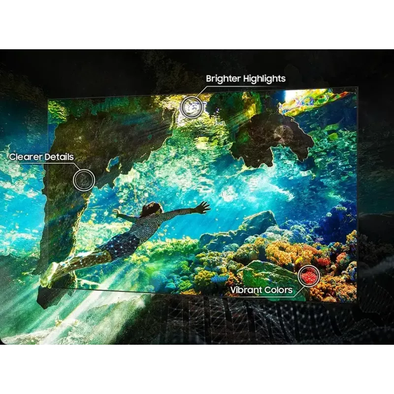 Televizorius Samsung 75 col. Neo QLED QN85F 4K UHD, Neo QLED, 3840×2160, Tizen, Wi‑Fi, HDMI×4, 75 col. (189 cm), sidabrinis