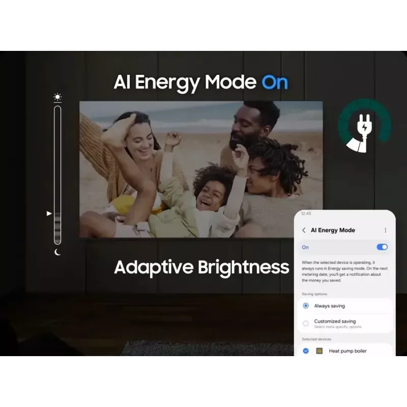 Televizorius Samsung 75 col. Neo QLED QN85F 4K UHD, Neo QLED, 3840×2160, Tizen, Wi‑Fi, HDMI×4, 75 col. (189 cm), sidabrinis