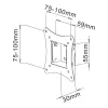 Techly ICA-LCD-900 laikiklis televizoriui 76,2 cm (30 colių) juodas