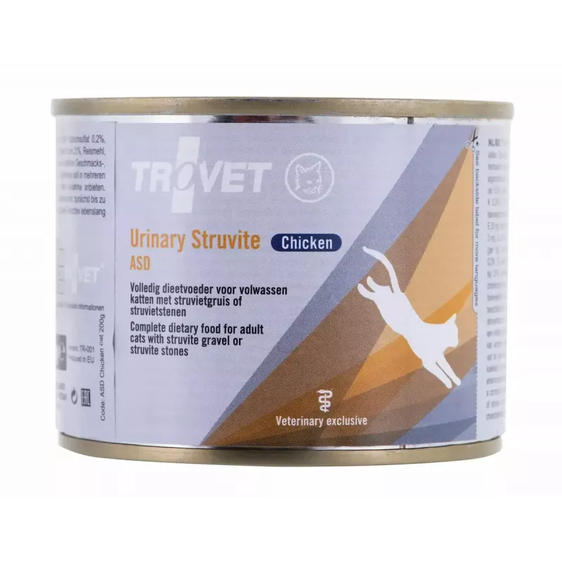 TROVET ASD Urinary Struvite šlapias maistas katėms su vištiena, 200 g