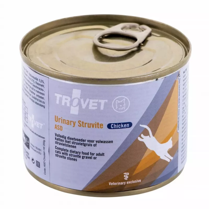 TROVET ASD Urinary Struvite šlapias maistas katėms su vištiena, 200 g