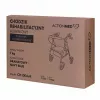 Reabilitacinis vaikštynė ActionMed CH100AM – lengvas aliumininis 4 ratų, reguliuojamas aukštis 700–937 mm, sėdynė 35×32 cm, maks. apkrova 136 kg, sulankstomas