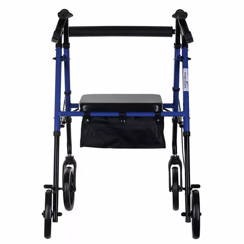 Reabilitacinis vaikštynė ActionMed CH100AM – lengvas aliumininis 4 ratų, reguliuojamas aukštis 700–937 mm, sėdynė 35×32 cm, maks. apkrova 136 kg, sulankstomas