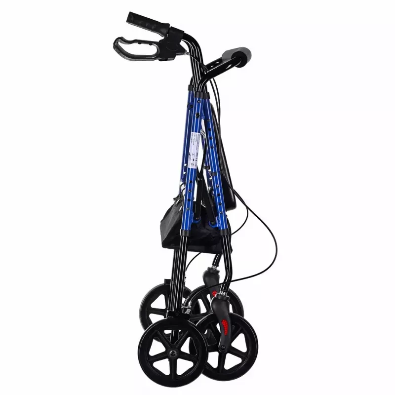 Reabilitacinis vaikštynė ActionMed CH100AM – lengvas aliumininis 4 ratų, reguliuojamas aukštis 700–937 mm, sėdynė 35×32 cm, maks. apkrova 136 kg, sulankstomas