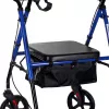 Reabilitacinis vaikštynė ActionMed CH100AM – lengvas aliumininis 4 ratų, reguliuojamas aukštis 700–937 mm, sėdynė 35×32 cm, maks. apkrova 136 kg, sulankstomas