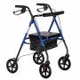 Reabilitacinis vaikštynė ActionMed CH100AM – lengvas aliumininis 4 ratų, reguliuojamas aukštis 700–937 mm, sėdynė 35×32 cm, maks. apkrova 136 kg, sulankstomas
