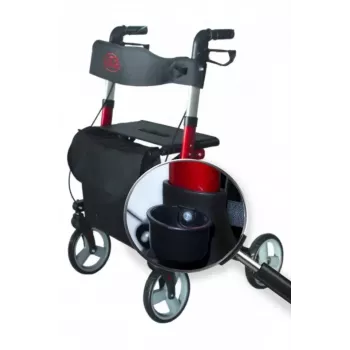 Keturratis aliumininis vaikštynė ANTAR AT51006, sulankstoma, reguliuojamo aukščio, 20 cm ratai, maksimali apkrova 136 kg, sėdynė 25×46 cm, svoris 7,35 kg