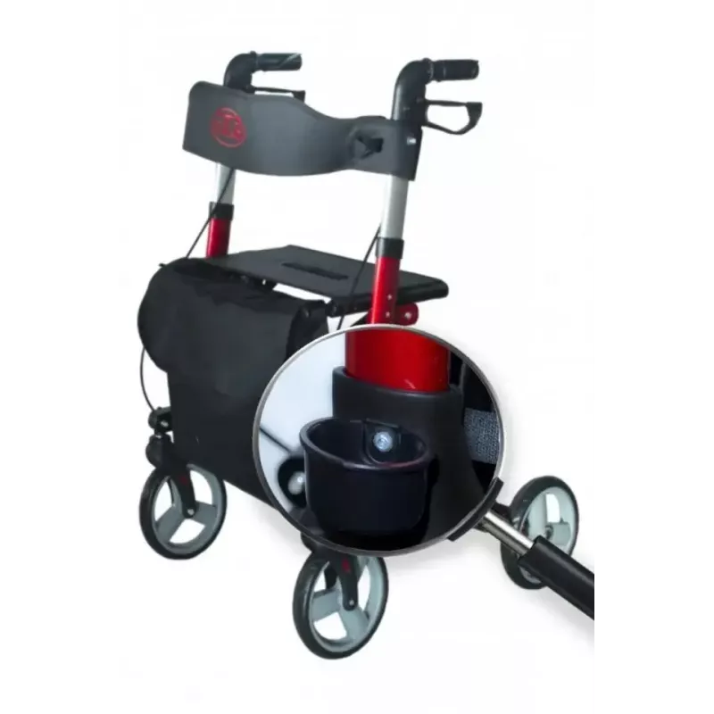Keturratis aliumininis vaikštynė ANTAR AT51006, sulankstoma, reguliuojamo aukščio, 20 cm ratai, maksimali apkrova 136 kg, sėdynė 25×46 cm, svoris 7,35 kg