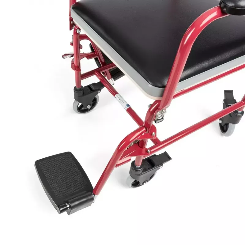 Neįgaliųjų vežimėlis su tualeto sėdyne TIMAGO FS 692, sulankstomas, plieninis rėmas, 4 ratai, 100 kg