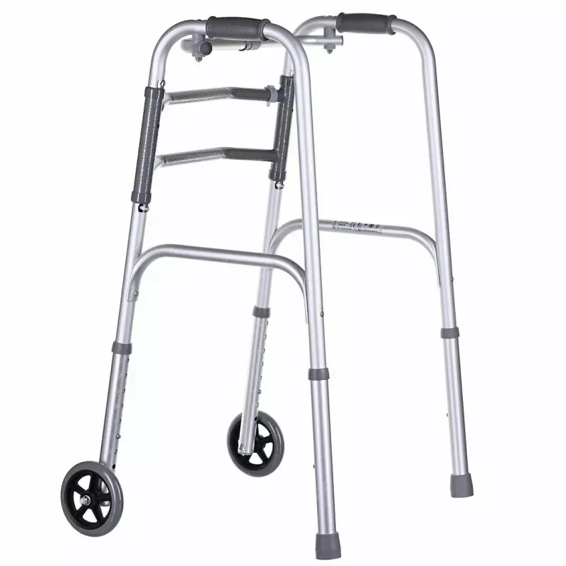 Vaikštynė VITEA CARE VCBP0031 aliumininė, reguliuojamas aukštis 82–100 cm, plotis 600 mm, maks. apkrova 110 kg, 12 cm ratai