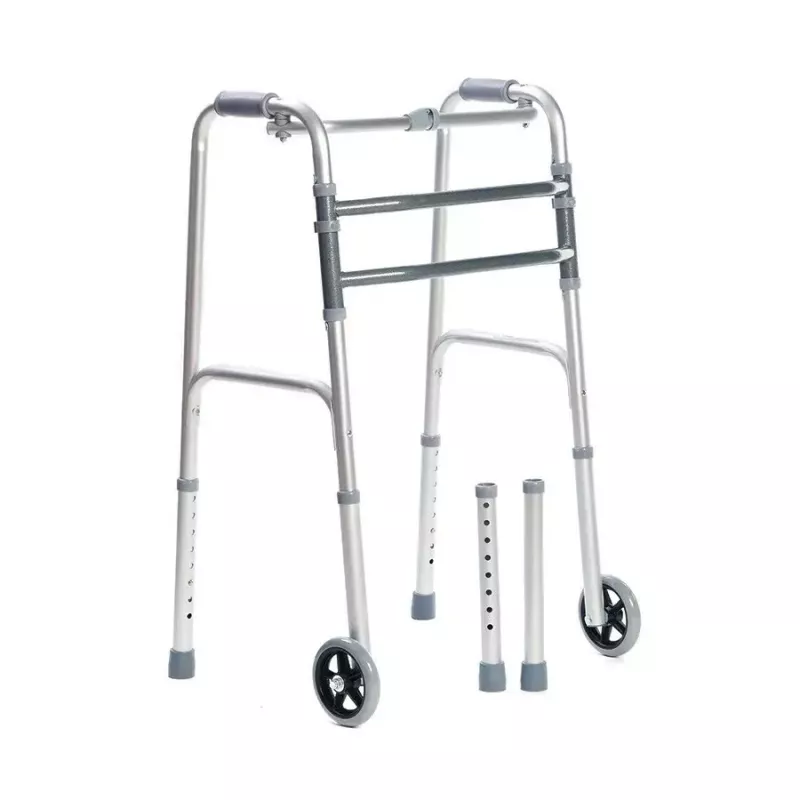 Vaikštynė VITEA CARE VCBP0031 aliumininė, reguliuojamas aukštis 82–100 cm, plotis 600 mm, maks. apkrova 110 kg, 12 cm ratai