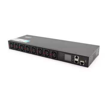 Maitinimo paskirstymo blokas PDU Digitus DN-DP-H-1-8C13 1U Juodas 16A