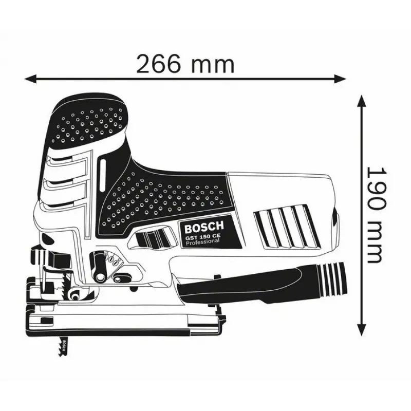 Bosch 0 601 512 000 pjūklas stacionarus 780 W 2,6 kg
