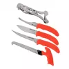 Medžioklinis fiksuoto peilio rinkinys Outdoor Edge Jaeger Pak 02OE069 su peiliu ir žvėrienos apdorojimo įrankiais