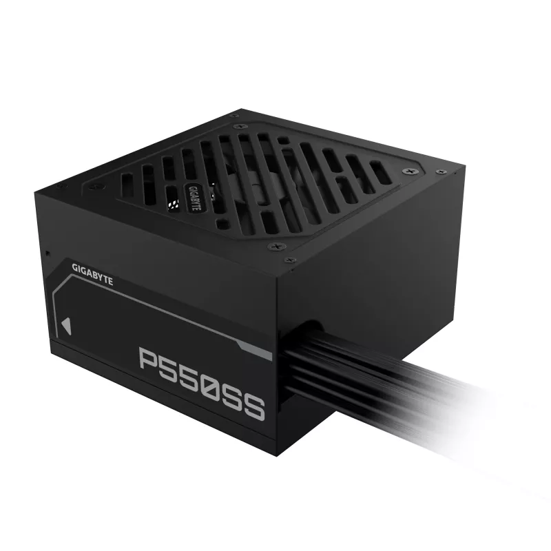 GIGABYTE P550SS maitinimo blokas – PCIe 5.0, 80 PLUS Silver, 120 mm ventiliatorius, ATX 3.0, EU kištukas