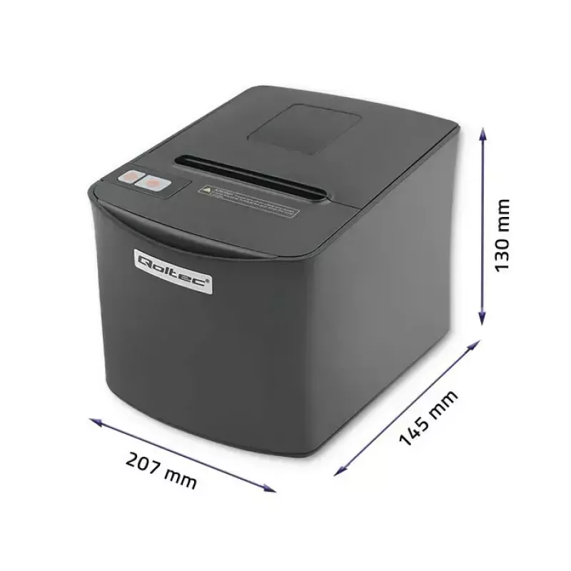 Terminis kvitų spausdintuvas QOLTEC 50256 su USB sąsaja – kompaktiškas POS spausdintuvas