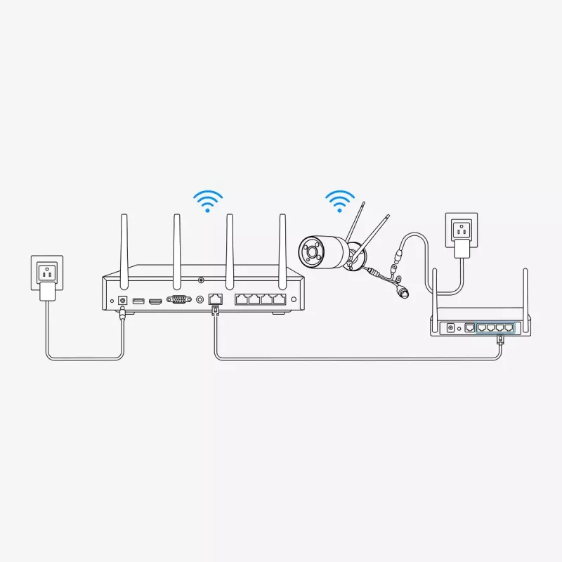 Reolink NVS12W 12 kanalų Wi-Fi 6 tinklo vaizdo registratorius 16MP, su 2TB kietuoju disku