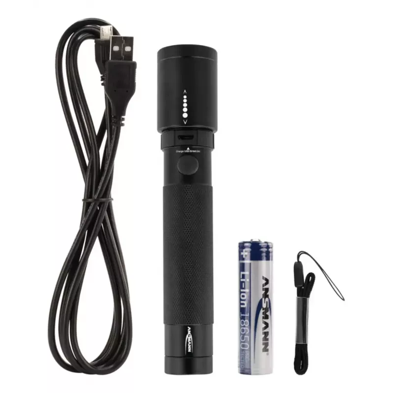 LED žibintuvėlis Ansmann T400FR juodas IPX4 5W 400lm