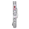 Power strip ActiveJet APN-8G/5M-GR – 8 lizdų, 5 m laidas, 10 A, 230 V, pilka