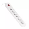 Power strip ActiveJet APN-8G/5M-GR – 8 lizdų, 5 m laidas, 10 A, 230 V, pilka