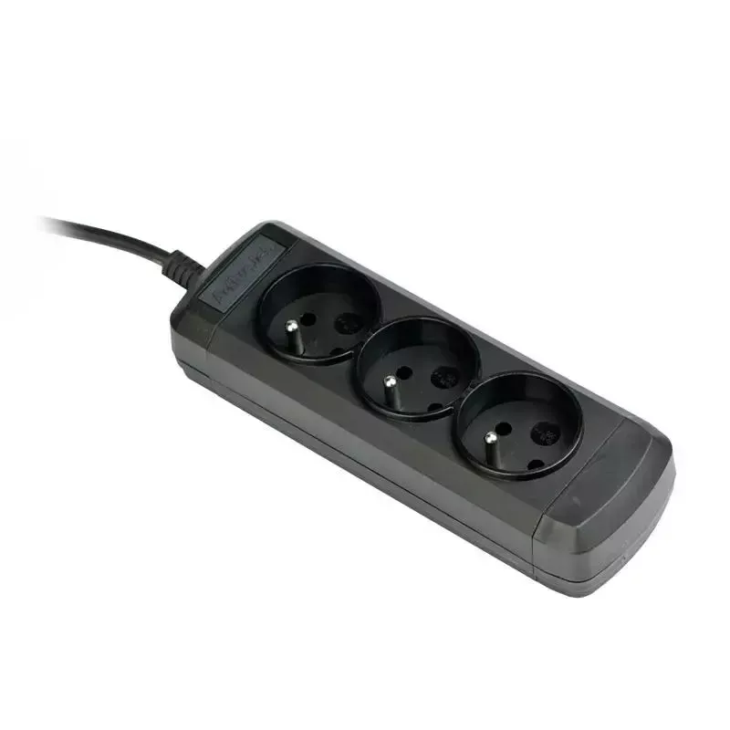Aktyvus kištukinis lizdas ActiveJet 3GNU - 3M - C, 3 lizdai E tipas, 3 m laidas, 230 V, 10 A, juoda