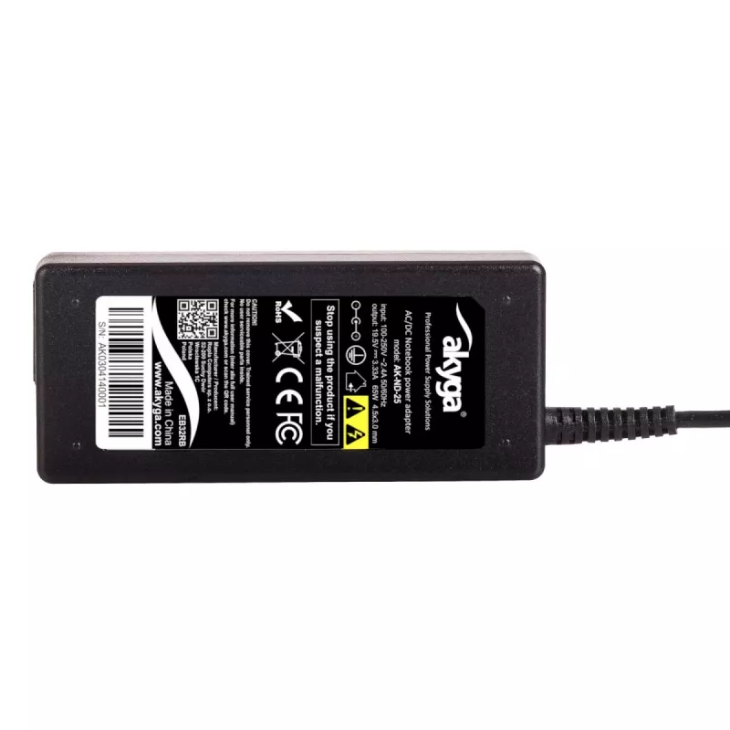 Akyga AK-ND-25 maitinimo adapteris HP nešiojamiesiems kompiuteriams, 65 W, 19,5 V, 3,33 A, 4,5 x 3,0 mm su kaiščiu