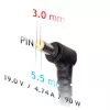 Akyga AK-ND-27 maitinimo adapteris Samsung nešiojamiesiems kompiuteriams, 90 W, 19 V, 4,74 A, 5,5 x 3,0 mm su kaiščiu