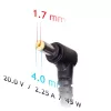 Akyga AK-ND-50 maitinimo adapteris nešiojamam kompiuteriui, 20 V 2,25 A 45 W, jungtis 4,0×1,7 mm, 1,2 m laidas, juodas